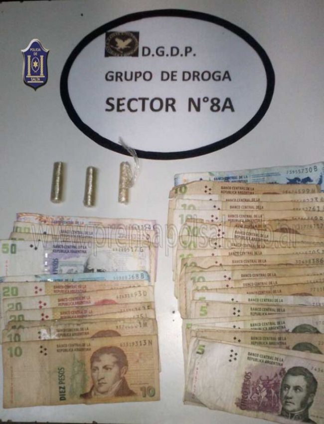 Droga y dinero secuestrado