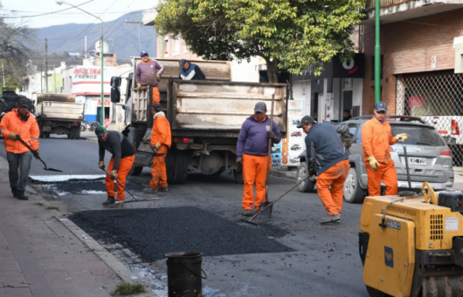 Obras en calle San Luis