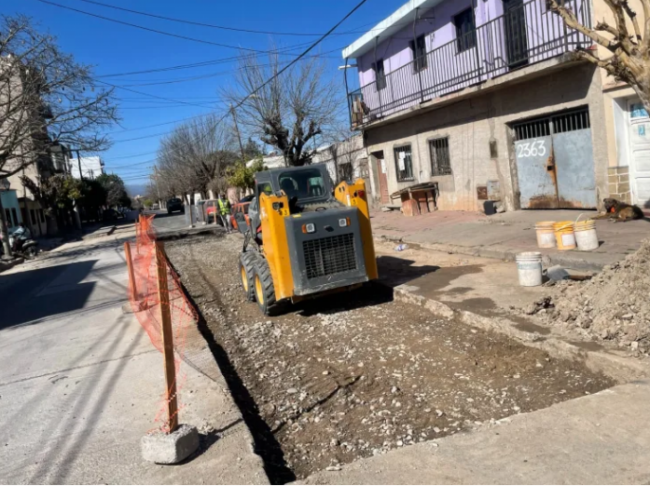 Trabajos en calle Balcarce