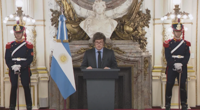 Milei en cadena nacional