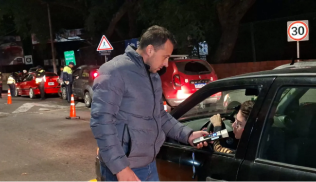 El director de tránsito en los operativos