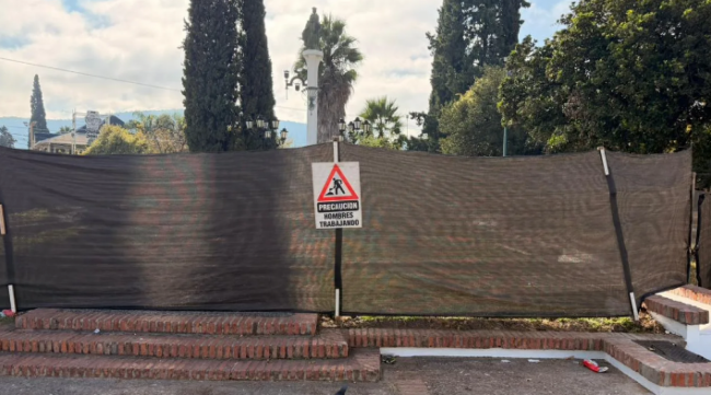 Plaza en obras