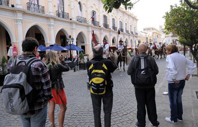 Los turistas durante el fin de semana largo