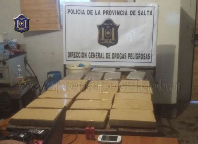 Droga secuestrada en Jujuy