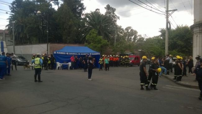 Simulacro en Mitre y Alsina