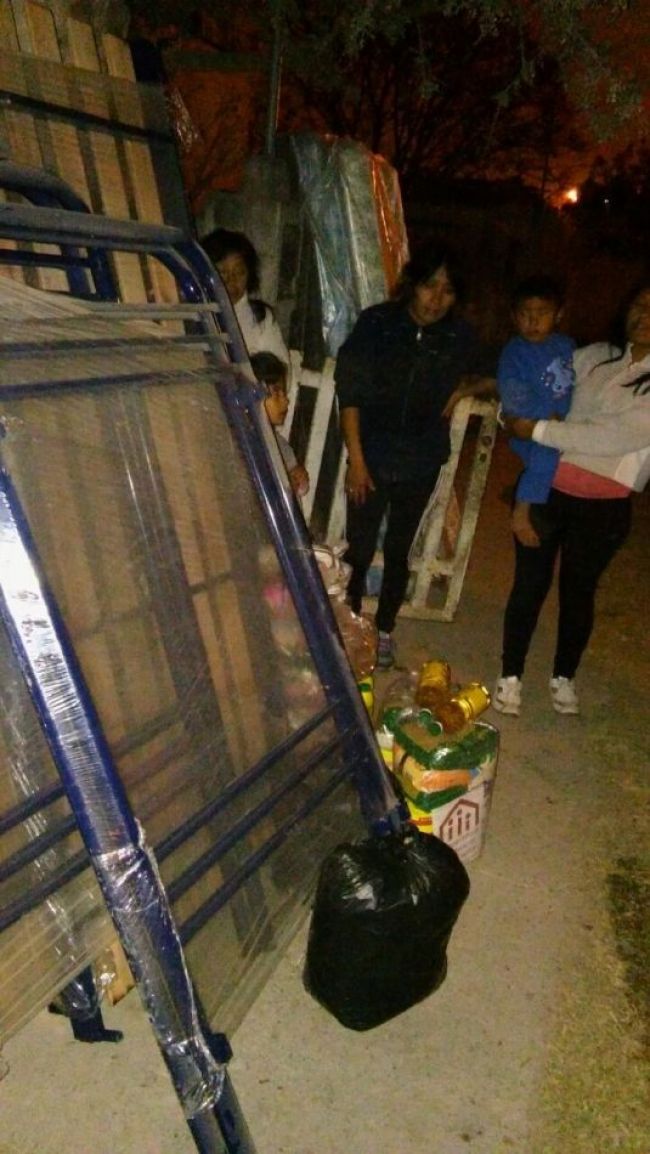 Llegó ayuda para la familia Copa