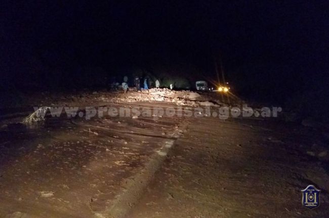 Lluvia y derrumbes en Cafayate