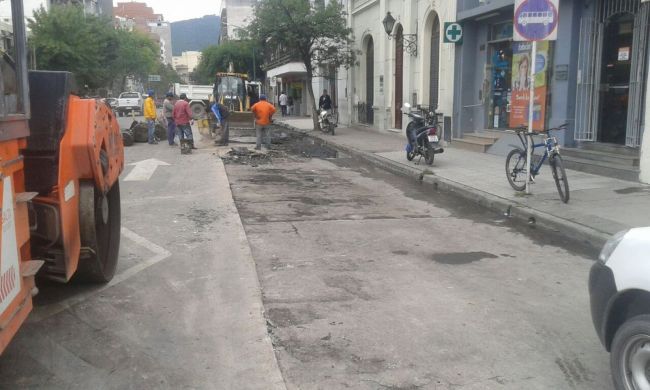 Trabajos en Av. Belgrano