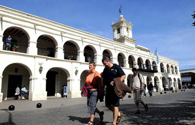 Turistas en el centro