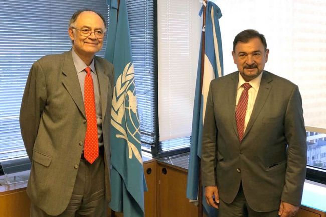 Isa con autoridades de Naciones Unidas