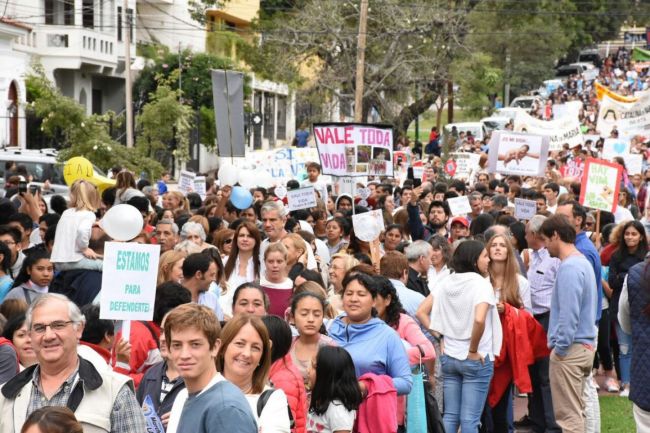Marcha contra la legalización del aborto