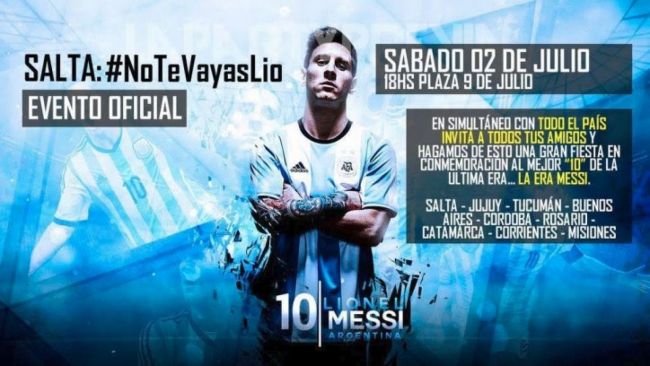 Operativo clamor para que Messi no deje la selección