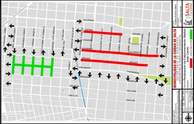 Nuevo diagrama de estacionamiento medido