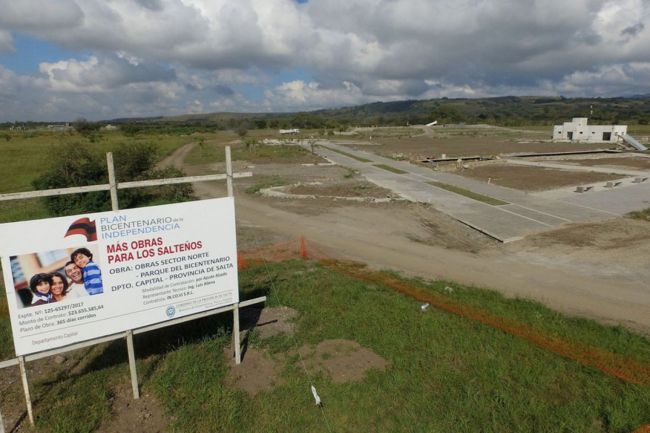 Trabajos en Parque Bicentenario