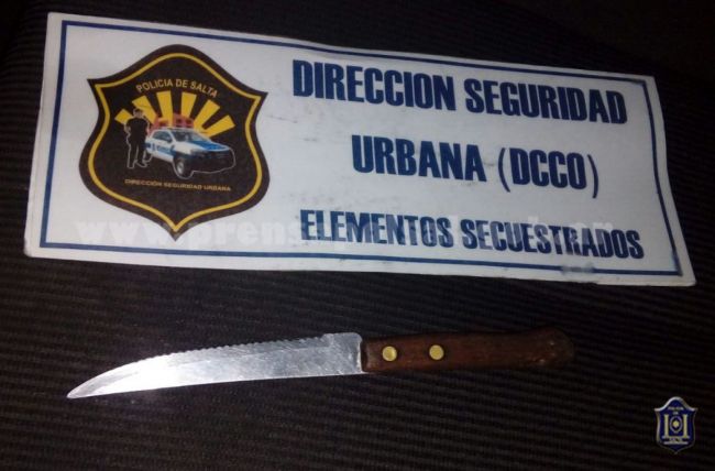 Cuchillo secuestrado