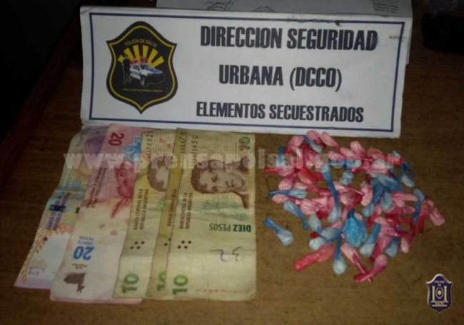 Drogas y dinero secuestrado