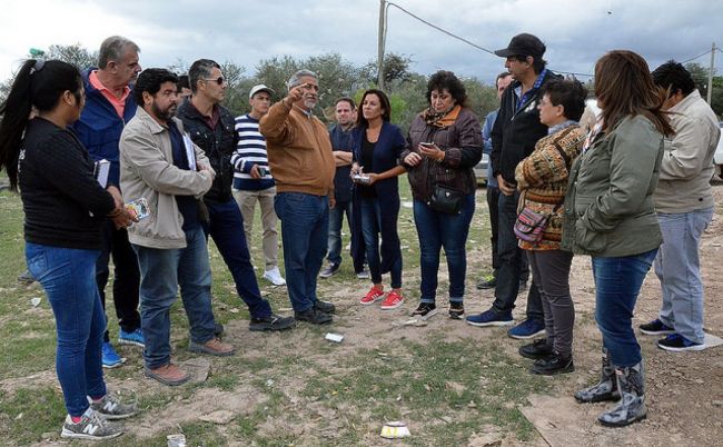 Concejales en el vertedero San Javier