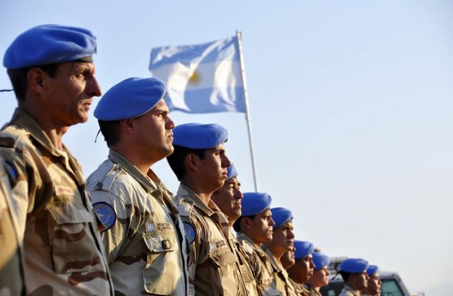 Los cascos azules del ejército argentino