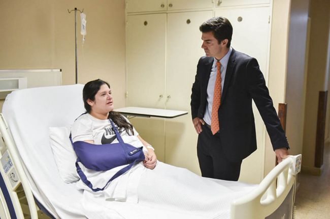 Urtubey con la chofer María Aquino