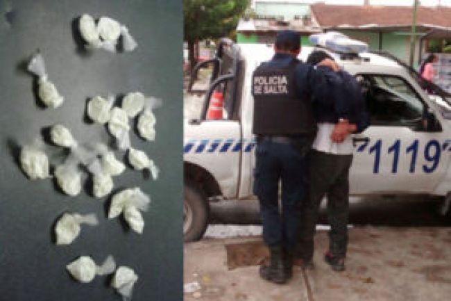 La droga y el detenido