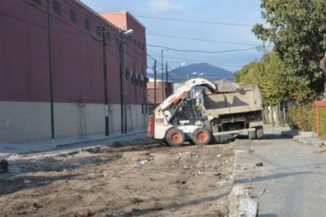 Trabajo en pavimento