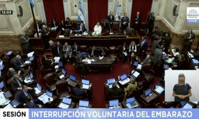La maratónica sesión del Senado