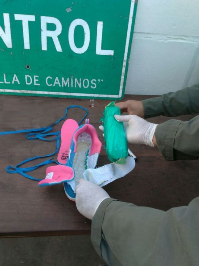 Plantillas con cocaína