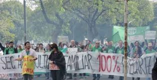 Trabajadores en protesta