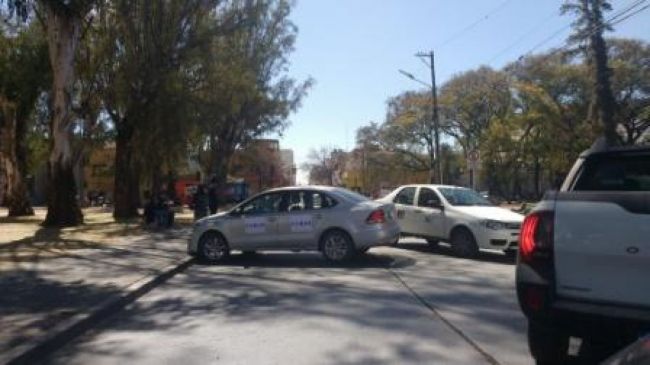 La protesta de remiseros