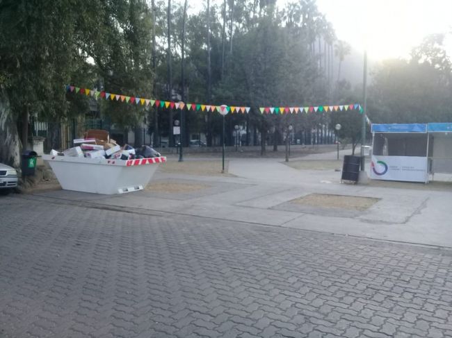 Uno de los contenedores