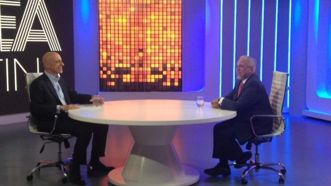 Romero con el periodista Carlos Pagni