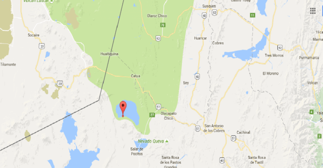 Zona de los últimos sismos