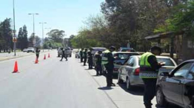 Uno de los controles viales