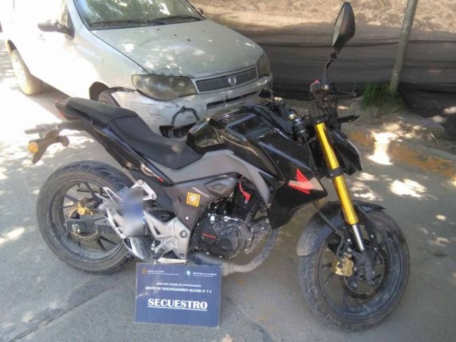 La moto que usaban los ladrones