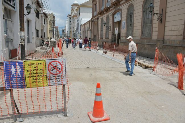 Obras en el centro