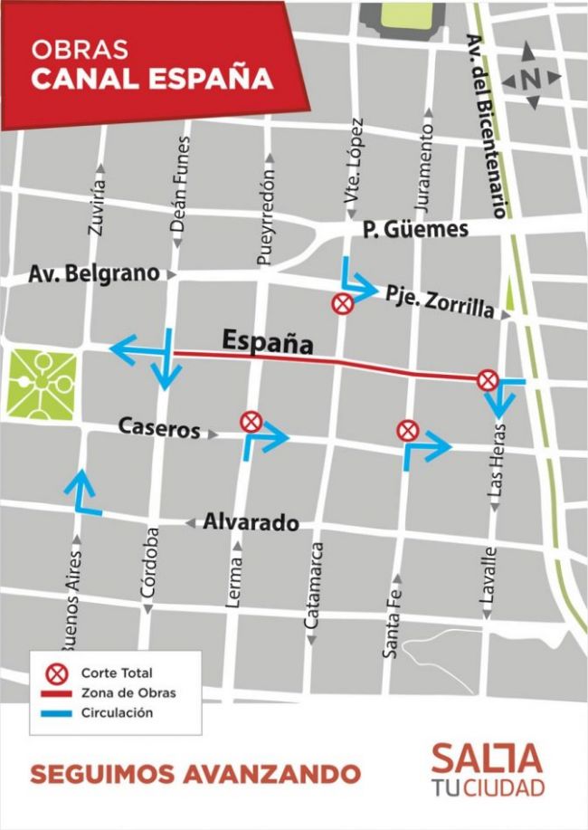 Nuevos cortes y desvíos