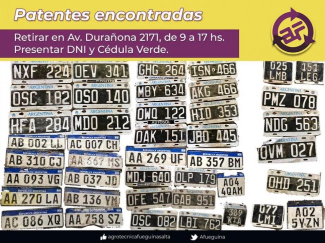 En cada lluvia se pierden patentes