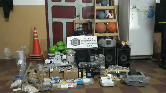 La policía recuperó los elementos robados