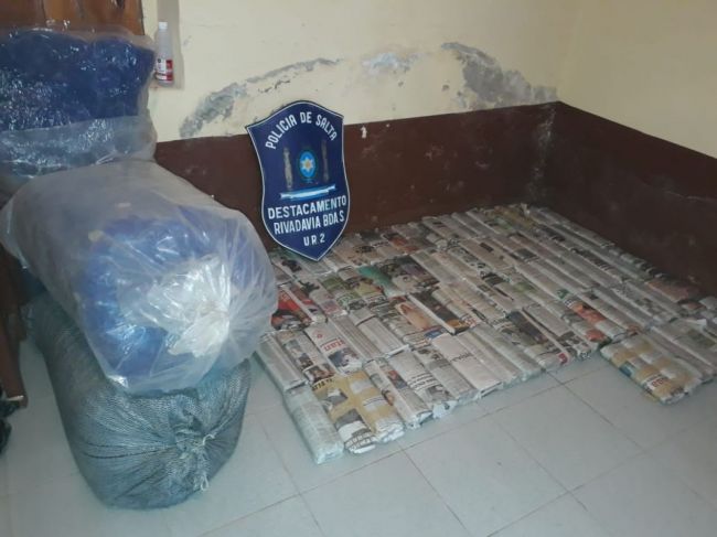 Cargamento de hojas de coca