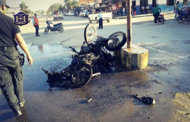 Siniestro entre dos motos