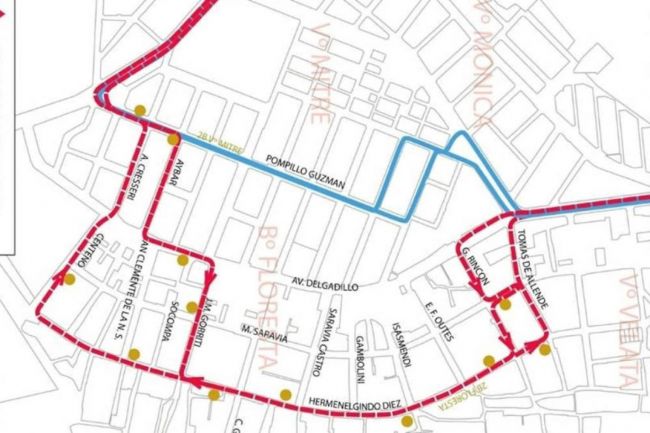 Nuevo recorrido del 2B