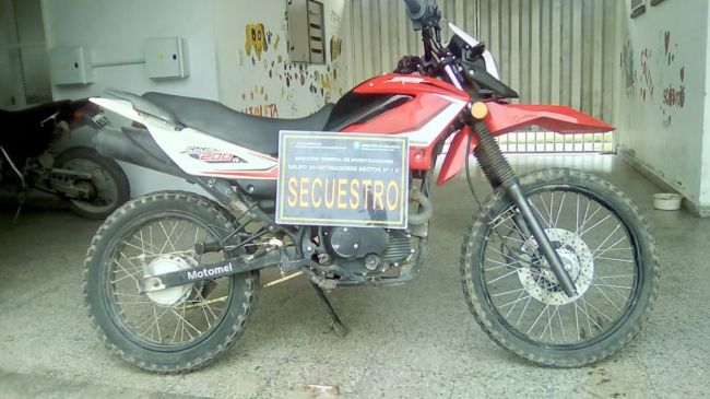 Apareció la moto robada