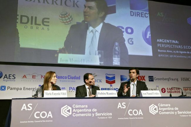 Urtubey compartió disertación con María Eugenia Vidal