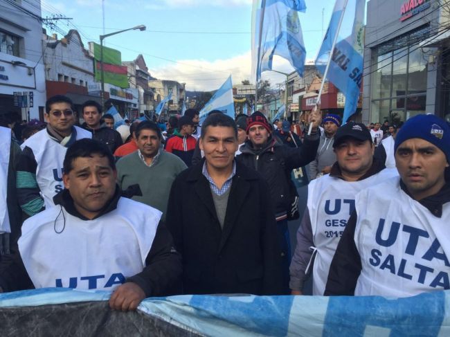 La marcha de la UTA