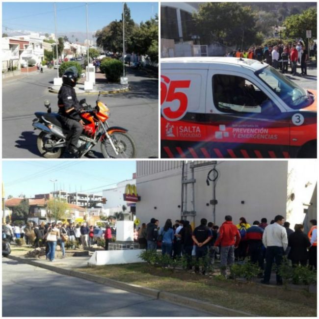 Simulacro en el Shopping