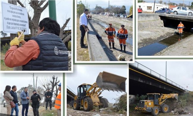 Inspección en el curso de agua