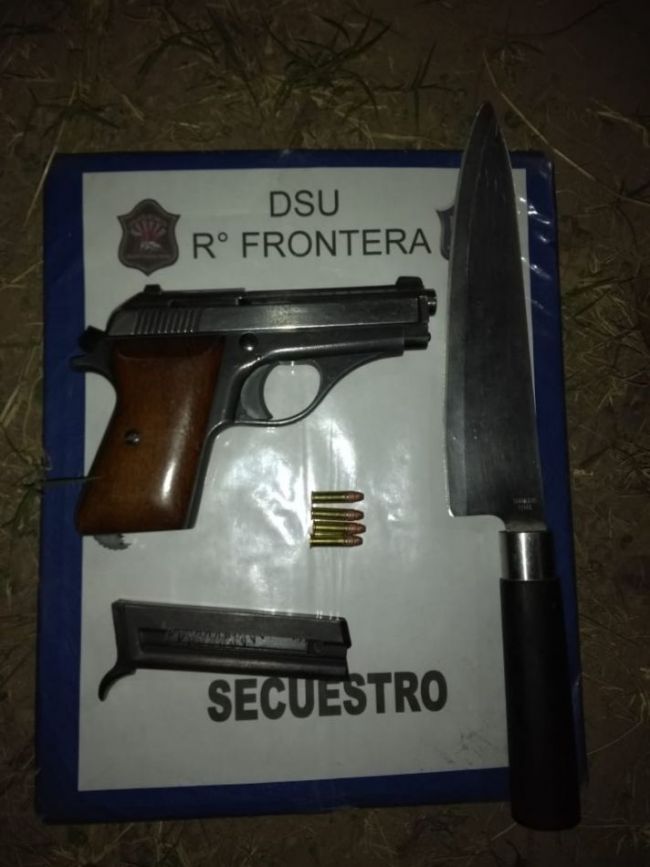 El arma secuestrada