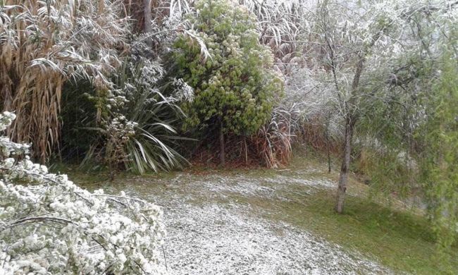 Nieve en San Lorenzo Crédito: Virginia Saravia Toledo