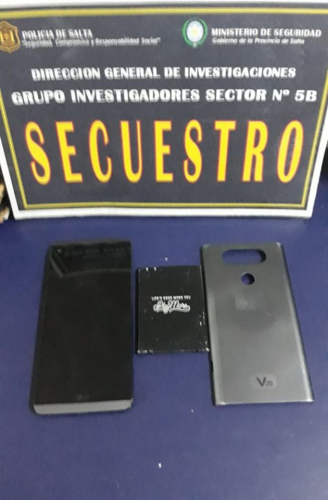 El celular recuperado