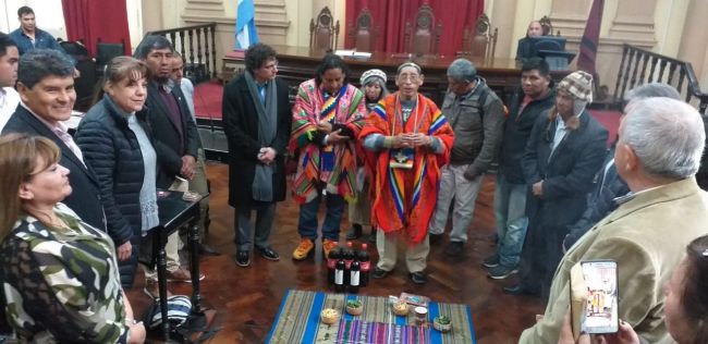 Homenaje a la Pachamama en el Senado